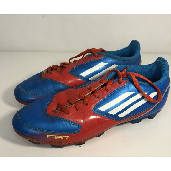 Adidas F50 Size 6 Soccer Cleats - Red/White/Blue V24800 - Picture 1 of 12